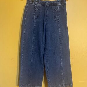 Zara Dark Blue Wide-Leg Pants